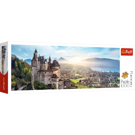 PUZZLE TREFL 1000 el. Zamek Menthon,  Francja, Panorama
